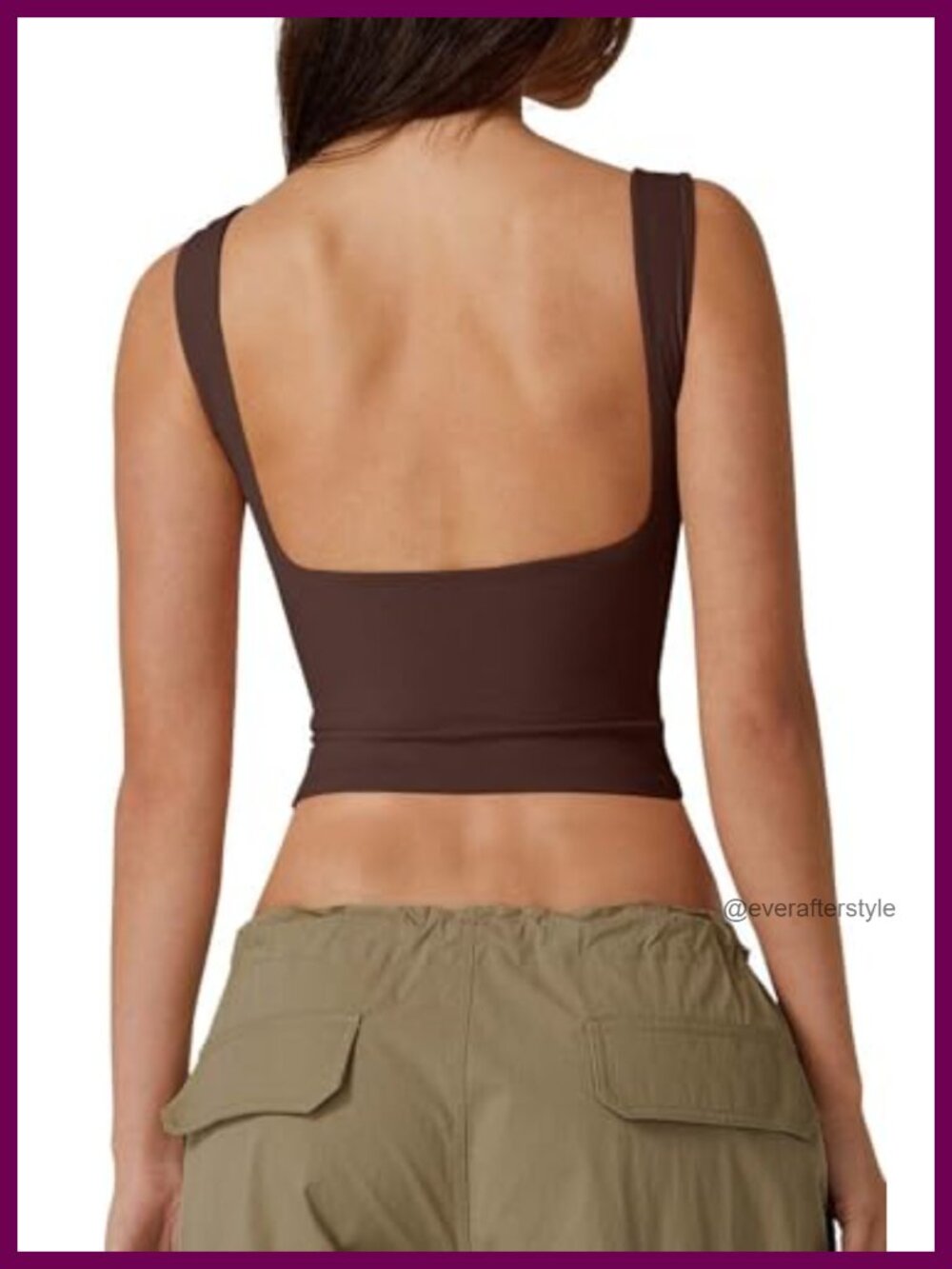 QINSEN Women's Open Back Sleeveless Crop Tank High Neck Slim Fit Y2K Top
